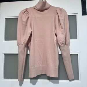 Ted Baker Women's Pink Sweater Aidabel turtleneck balloon top sleeve size 1, S/M
